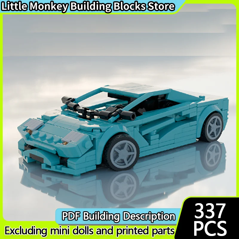 Geschwindigkeit Racing Auto Modell MOC Bausteine F1 Straße Sport Auto Modulare Technologie Kinder Urlaub Geschenke Montieren Spielzeug Anzug