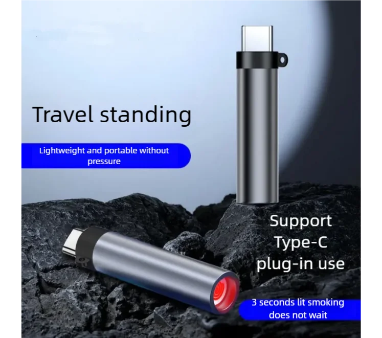 Mini Rechargeable Lighter - Portable Wireless Ignition, Smart Type-C Charging, Compact Metal Design  Mini Lighter