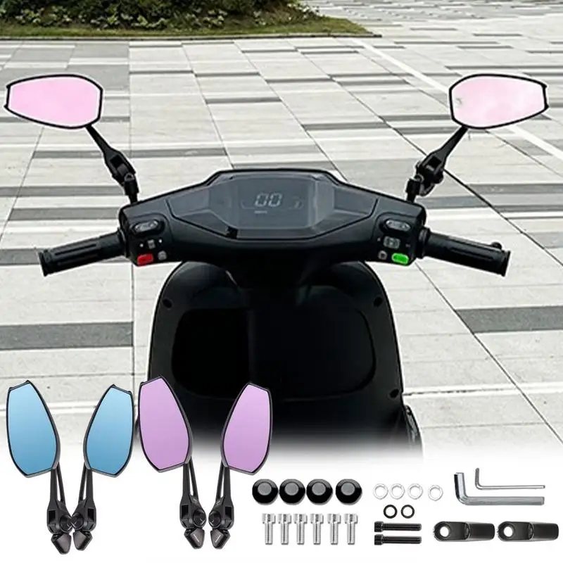 Dirt Bike Looking Glass Clear Anti-Glare Motorcycle Handlebar Looking Glass Scooter Rear View Glass Motorcycle Parts For Daytime