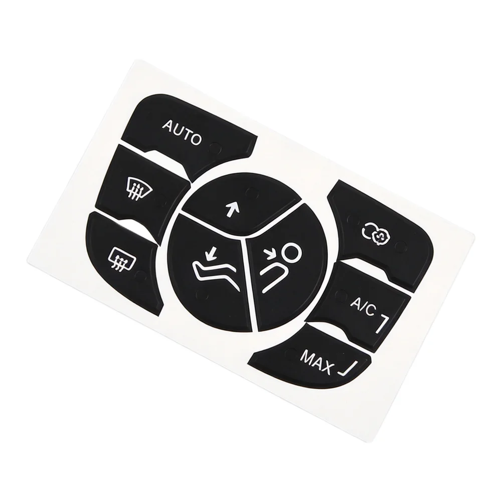 Premium Repair Decal Sticker for C4 2014 2018 AC Control Buttons Black with White Writing for Clear Functionality