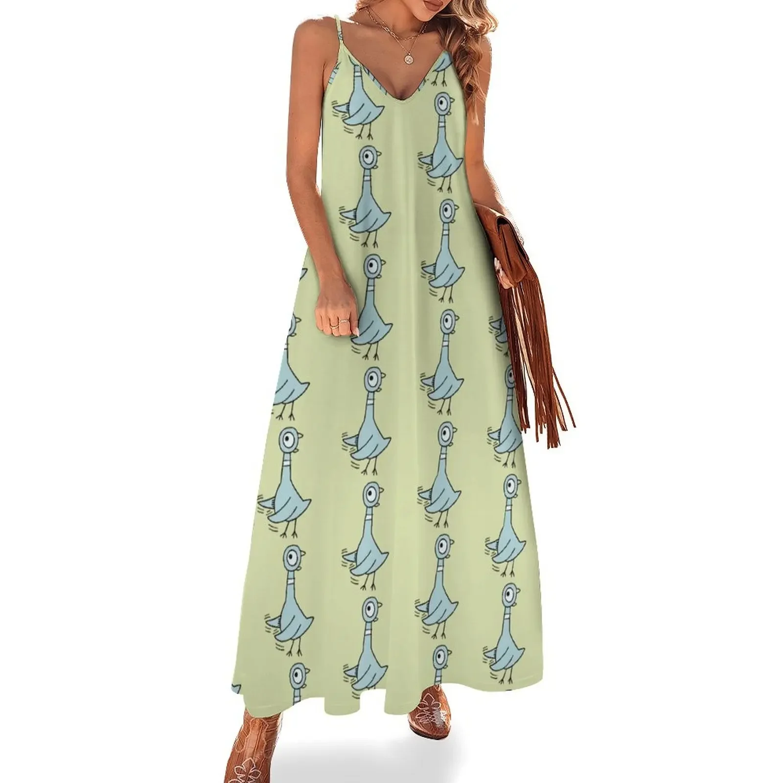 

Don't Let The Pigeon so excited fan art Sleeveless Dress Women's dresses Summer women's clothing Dress