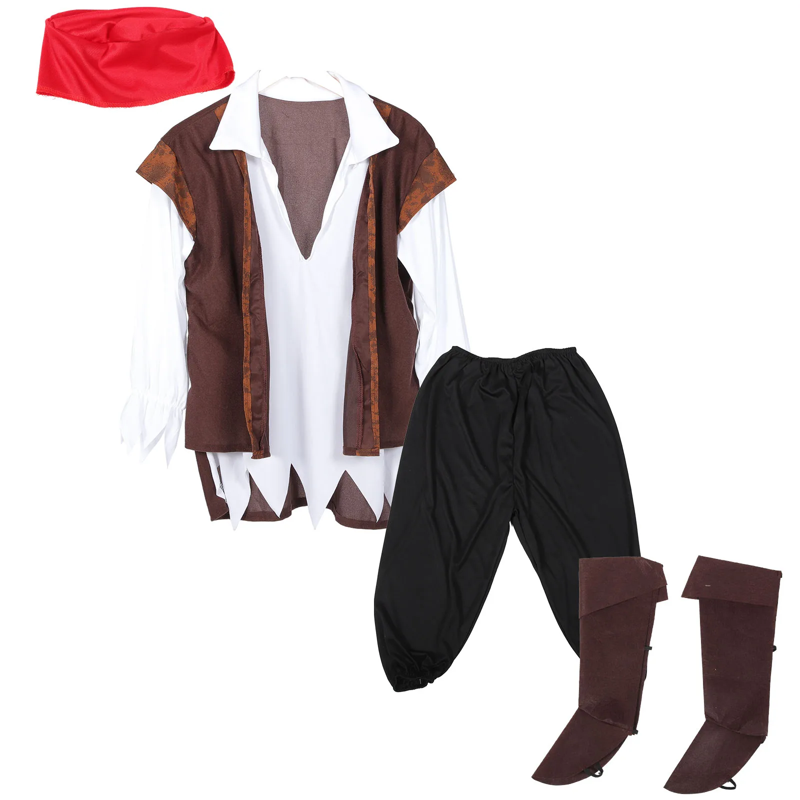 

Pirate Costume Decorative Pirate Costume Party Clothing Prop Role Play Performance Men Cosplay Adult Outfit