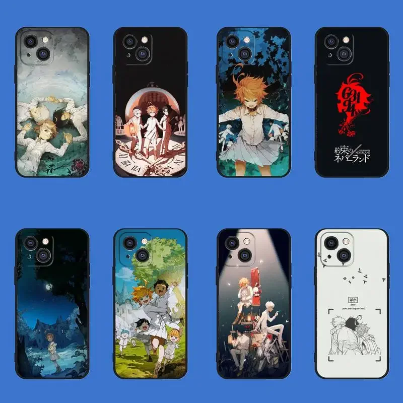 The Promised Neverland Phone Case For iPhone 11 12 Mini 13 14 PRO XS MAX X XR 6 7 8 Plus Black Shell