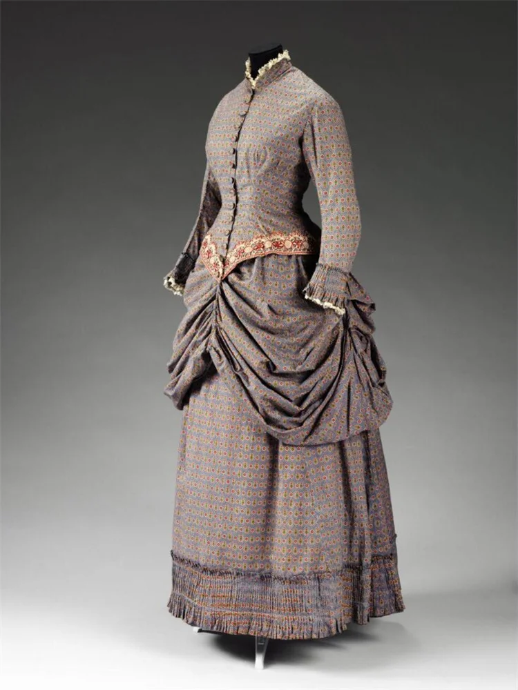 

1888s Victorian Duchess Visiting Costume Afternoon Dress Theater Reenactment Ball Gown