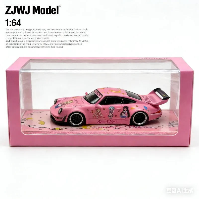 

Коллекционная модель гоночного автомобиля Sailor Moon розового цвета, масштаб 1:64, ZJWJ
