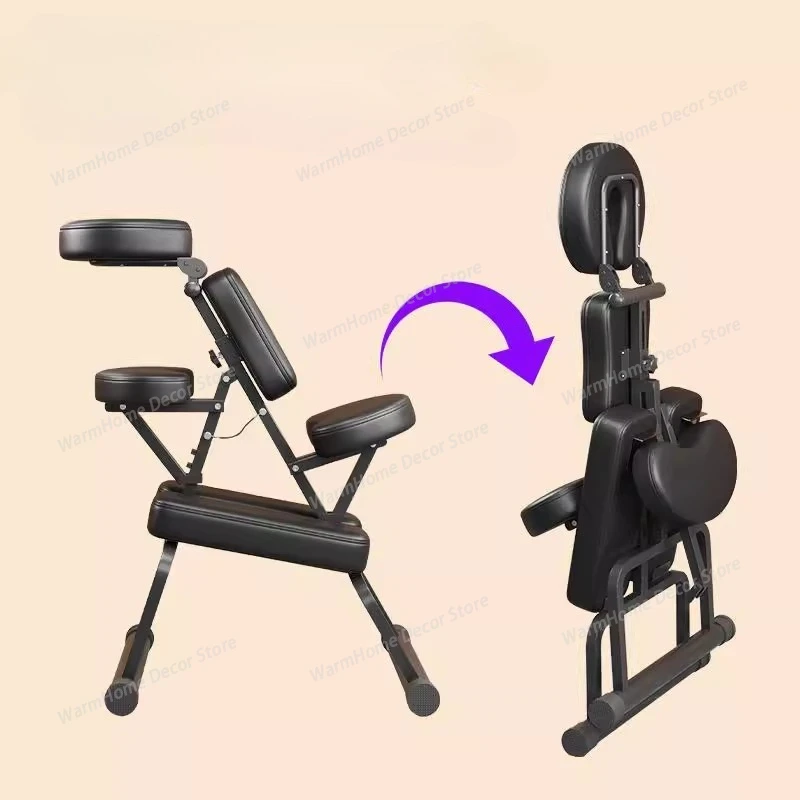 

Backrest Portable Massage Tables Foldable Comfort Ear Cleaning Iron Massage Tables Pedicure Soft Cushion Furniture Meja Pijat MH