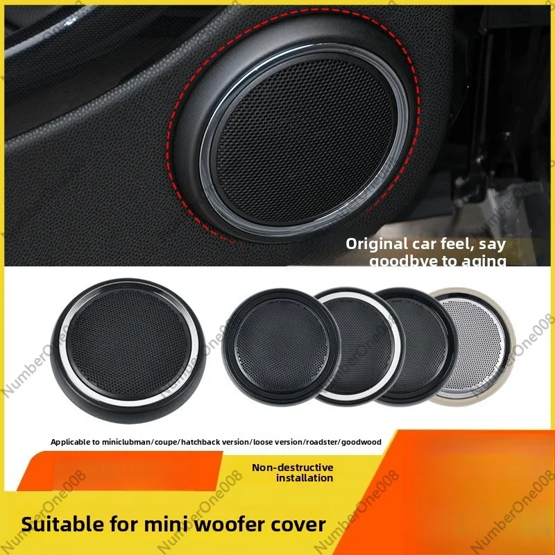 Door Speaker Grille Cover Compatible for Mini Cooper R55 R56 R57 R59 2007-2015 Front Woofer Trim PC+ABS
