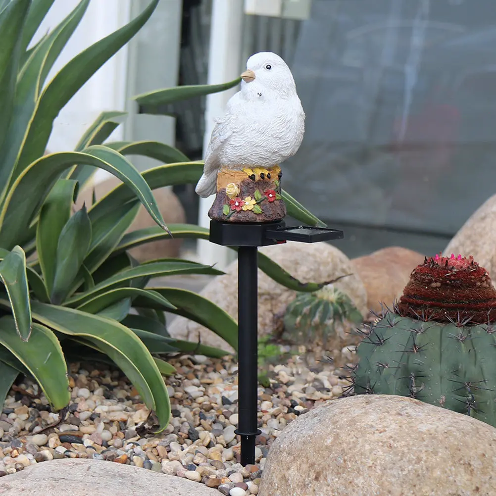 

1 шт. уличный светильник на солнечной энергии с дизайном в виде чайки, водонепроницаемый, декоративный, для газона, двора, патио, ландшафта