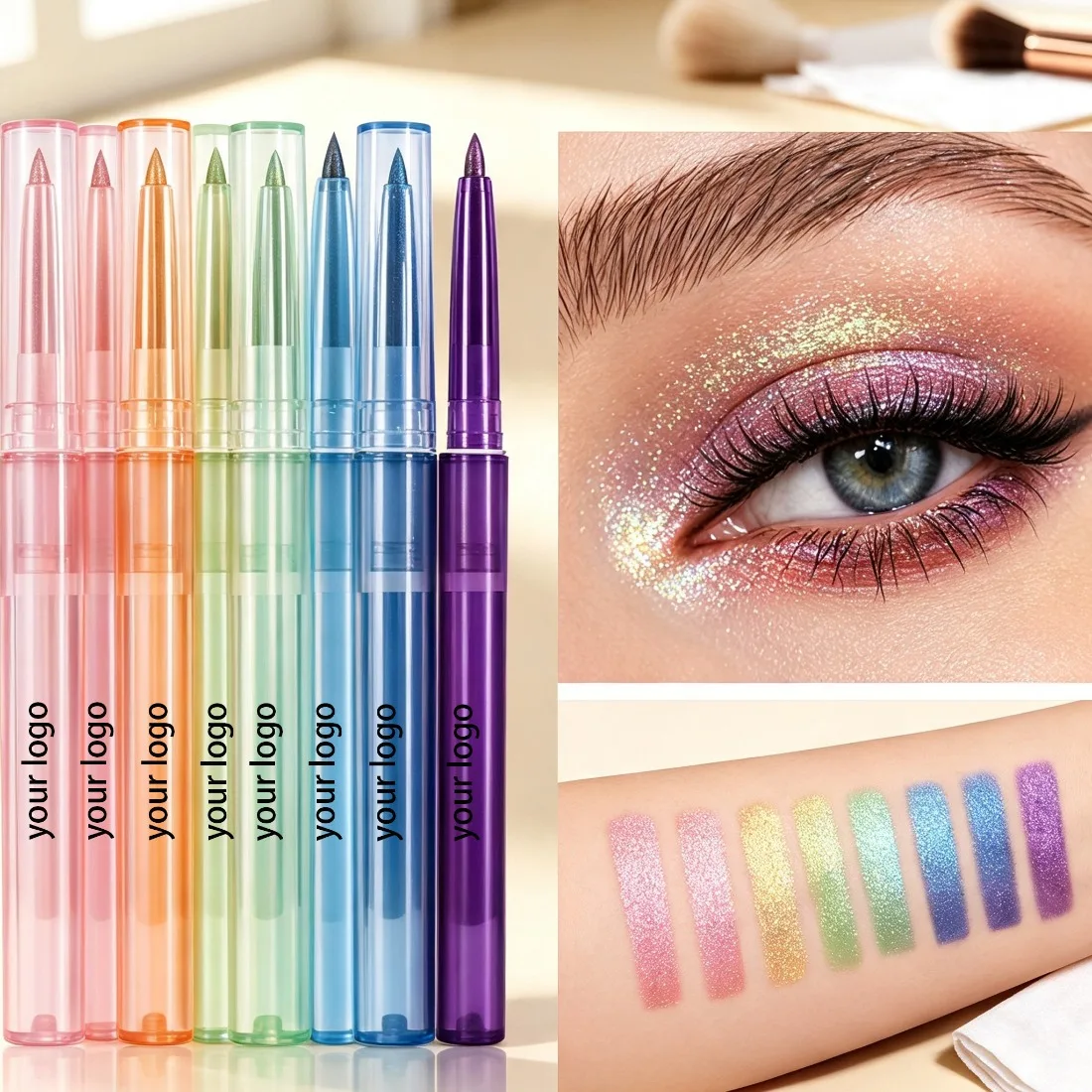 6 Colors Optical Chameleon Eyeliner Gel Pencil Long Lasting Waterproof Private Label Custom Logo Vegan Makeup Wholesale