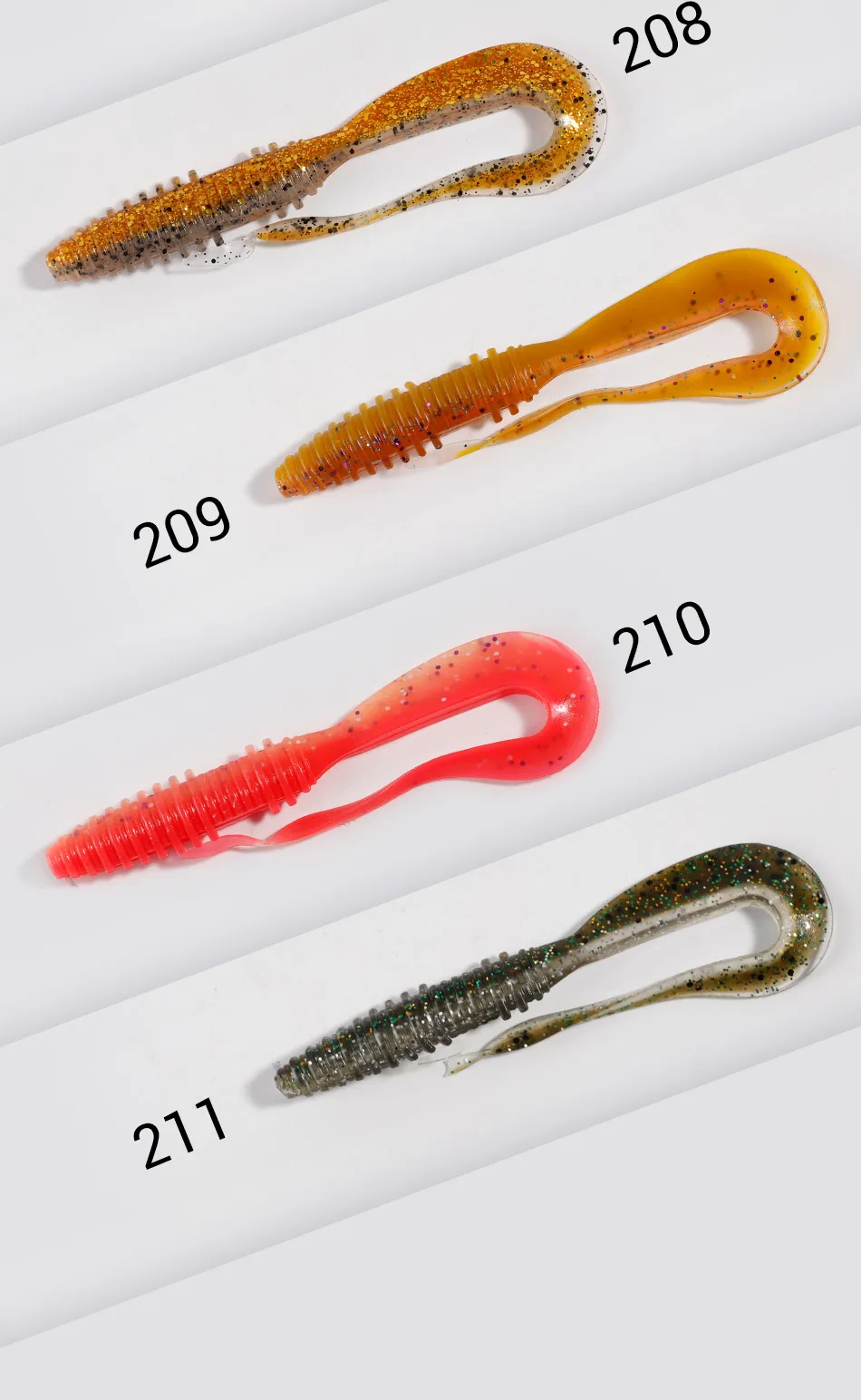Noeby Weichköder mit vibrierenden Schwänzen 14cm 10cm 8cm 6cm – Original Wag Wobbler mit Fischgeruch für den Fischfang – Detail 7