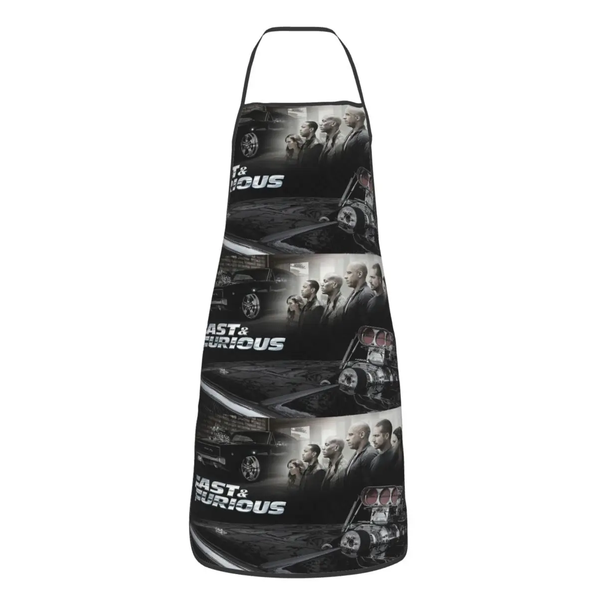 Fast And Furious Apron Chef Cooking Tablier Waterproof Bib Kitchen Cleaning Pinafore for Women Men Painting