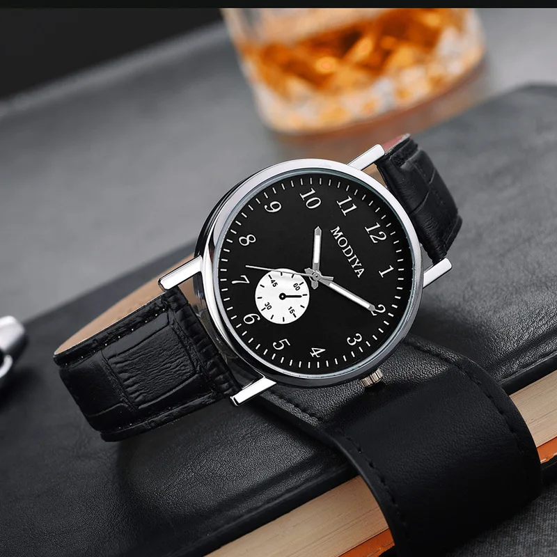 Men's Quartz Watches Simple Leather Straps Male Business Watch Classic Minimalist Design Fashion Wristwatch For Daily Wear Gifts