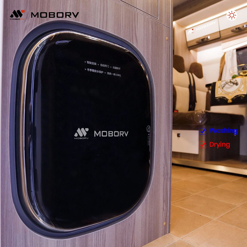 MOBORV MOTORHOME PART ACCESSORIES RV APPLIANCES AUTOMATIC FRONT LOAD MINI WALL MOUNTED WASHING MACHINE And Dryer CCC Certified