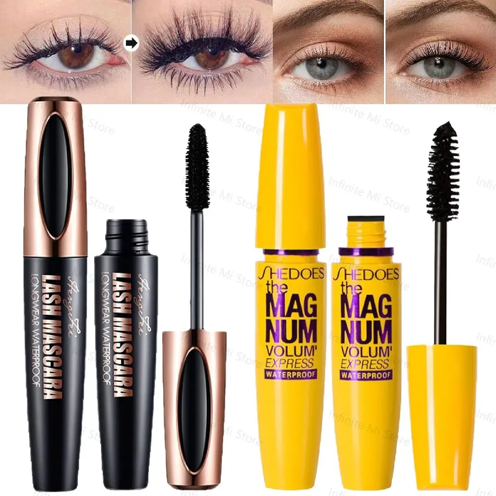 3D Extreme Volume Wimperntusche Verdickende Augen-Mascara Schwarz Verlängernd Wasserfest Schweißresistent Langanhaltende Mascara Fixiercreme