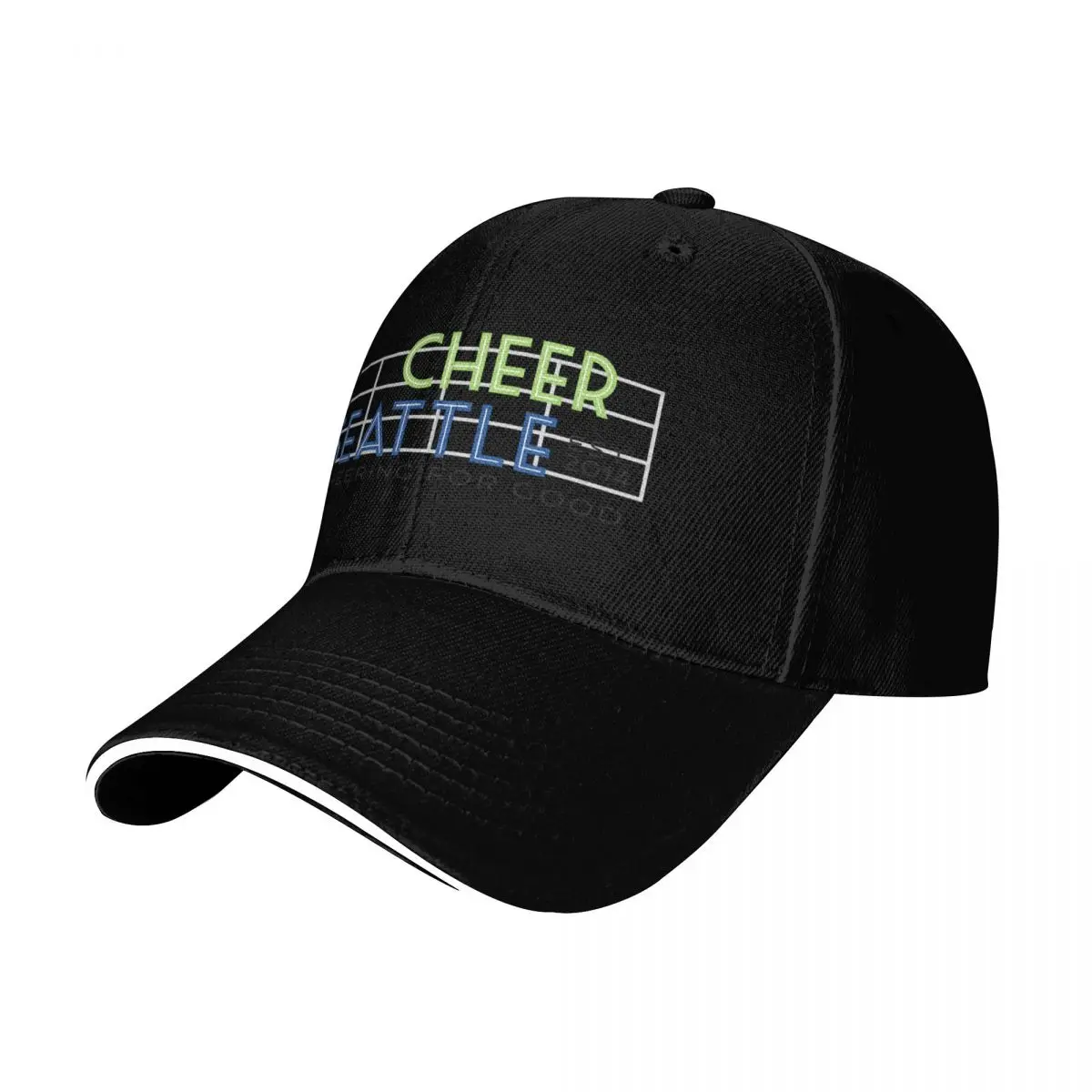 Cheer Seattle - Pike Place Baseball Cap Low Profile Unstructured Unisex for Men Women Outdoor Golf Running Hiking