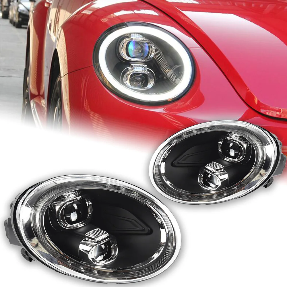 Car Lights for VW Beetle Headlight Projector 2013-2018 Dynamic Signal Head Lamp LED Headlights Drl Lens Automotive Accessories