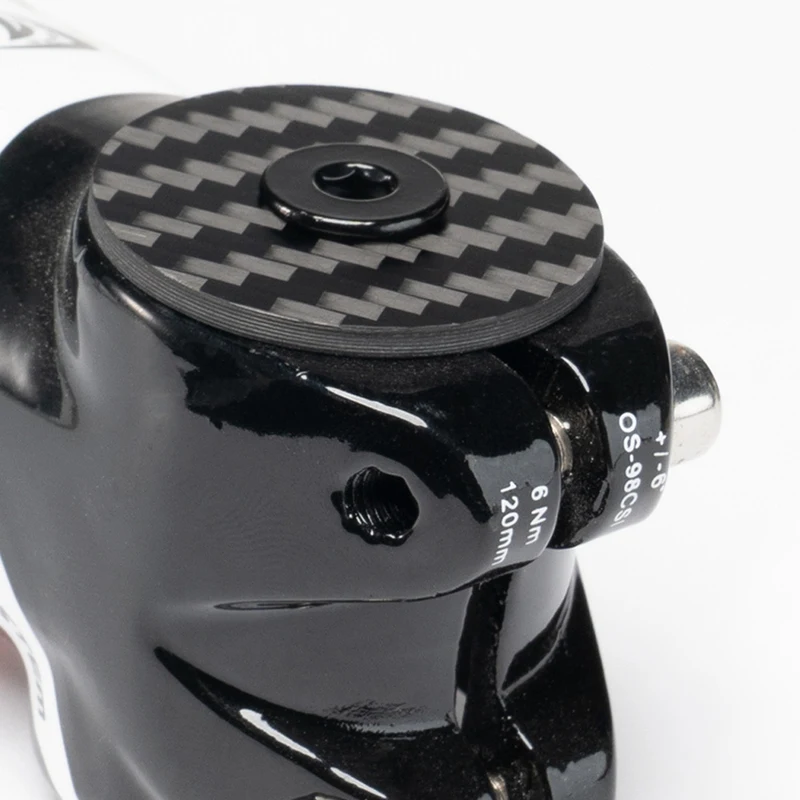 Carbon Fiber Bowl Cover With Black Titanium Screws Grip Cover 28.6Mm Bicycle Accessories Mountain Bike Parts