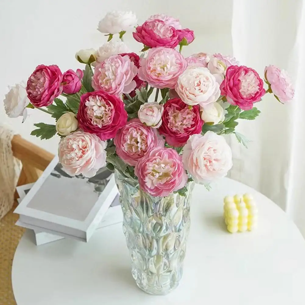 

Realistic Fake Flowers Elegant Faux Ranunculus Asiaticus Artificial Flowers for Home Decor Wedding Centerpieces for Room