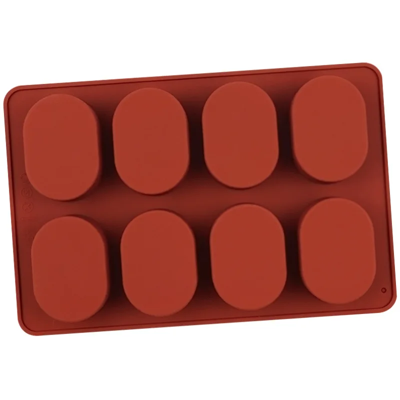 Ovale, glänzende Silikonform für Seifen- und Lotionsriegel, Harzgussform, Backform, Kuchendekorationswerkzeuge und Zubehör – Detail 6