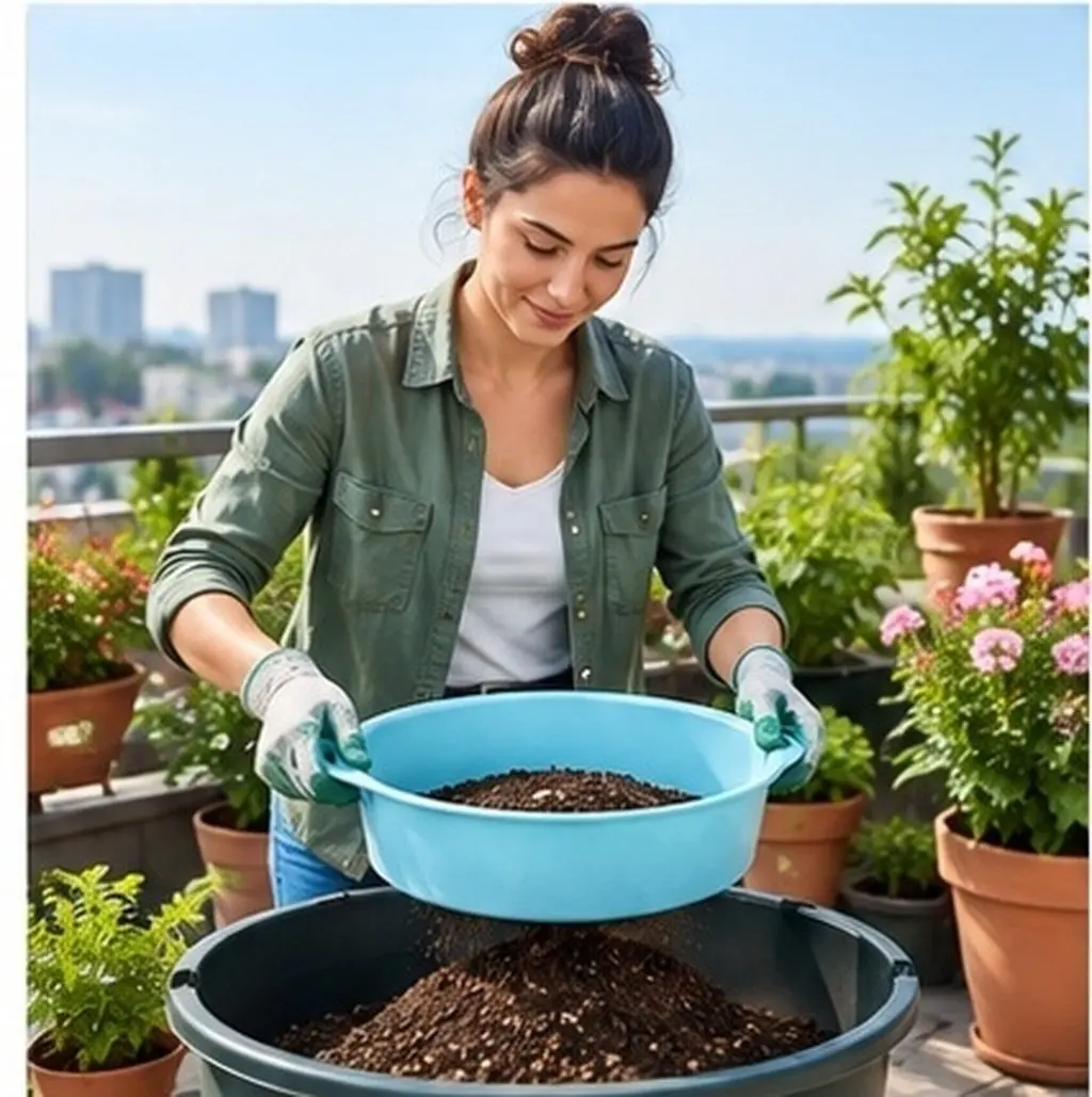 Garden Sifting Tool Plastic Soil Sieve Set Lightweight Ergonomic Design for Soil Aeration Fine Screening Bonsai Potting Rock