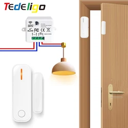 433Mhz Window Door Opening Sensor Switch Wireless Light Sensor AC 110V 220V Relay Receiver for Light,Extractor Hood,Exhaust Fan
