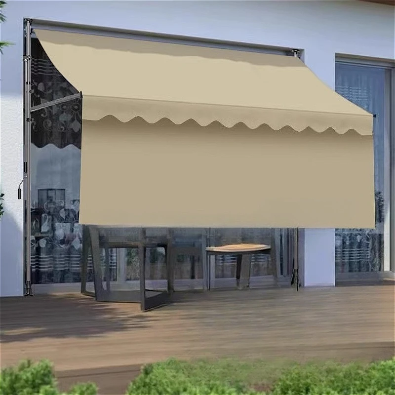 Hand Crank Retractable Awning  No-Drill Installation for Shop Storefront & Balcony  Shop Window Sun Rain Protection Wide2 2.5 3m