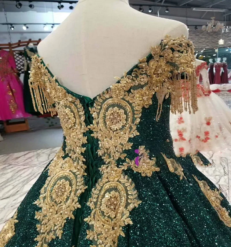 Luxo verde sequin quinceanera vestidos 2022 querida rendas de ouro doce 15 anos de idade festa aniversário vestidos corset vestido baile