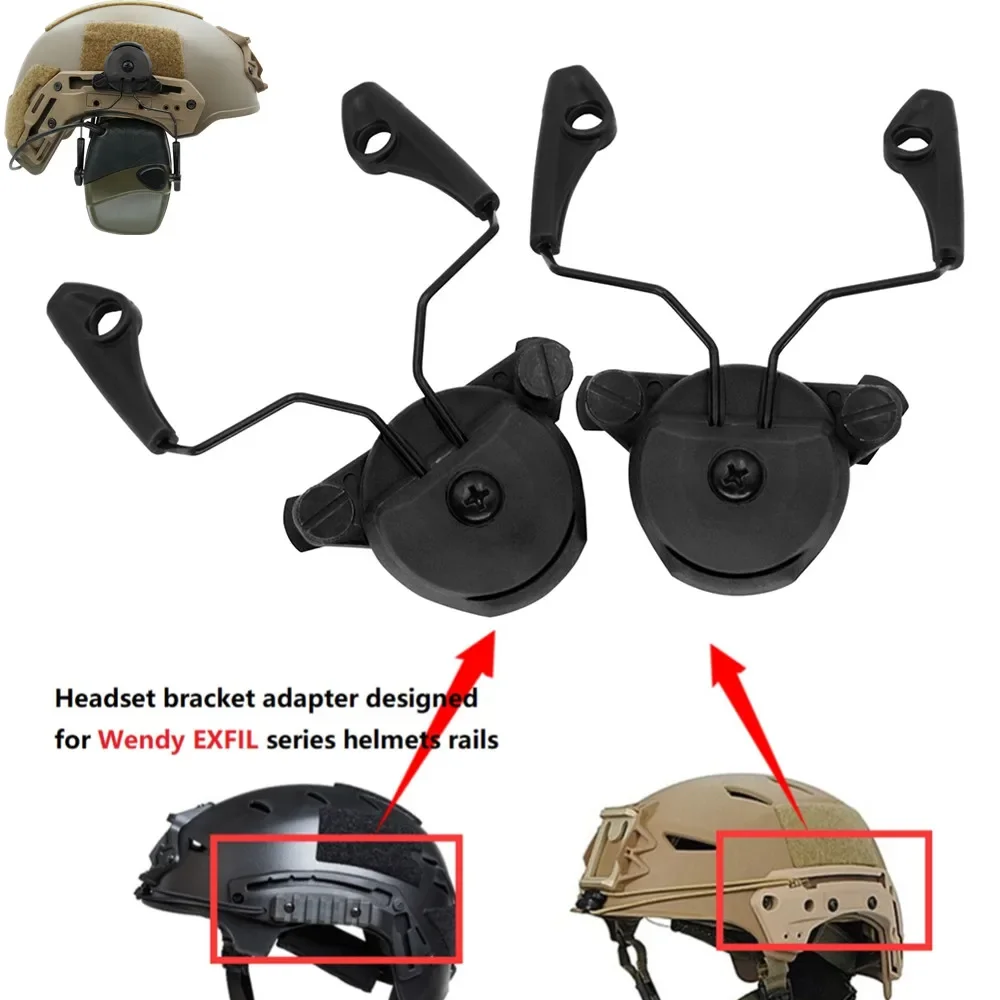 Tactical Wendy EXFI Helmet Rail Headphone Stand for Howard Leight Impact Sports Electronic Shooting Earmuff Tactical Headset