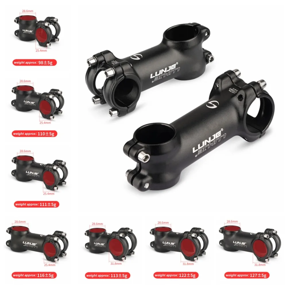 Ultralekki aluminiowy mostek rowerowy 7 stopni 50-100mm, mostek rowerowy do rowerów górskich, czarny mostek kierownicy rowerowej, mostek do rowerów szosowych