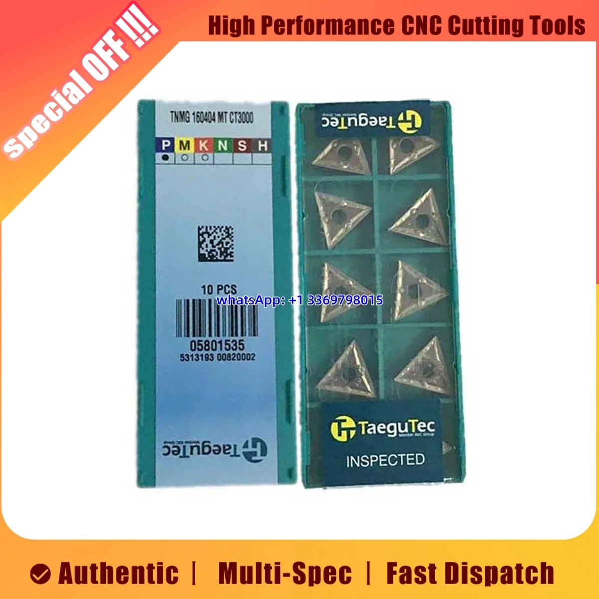 

Оригинальная токарная пластина TaeguTec TNMG CT3000 TNMG160404-FG CT3000 TNMG160404L-FS CT3000 TNMG160404L-VF CT3000 TNMG160404-MT