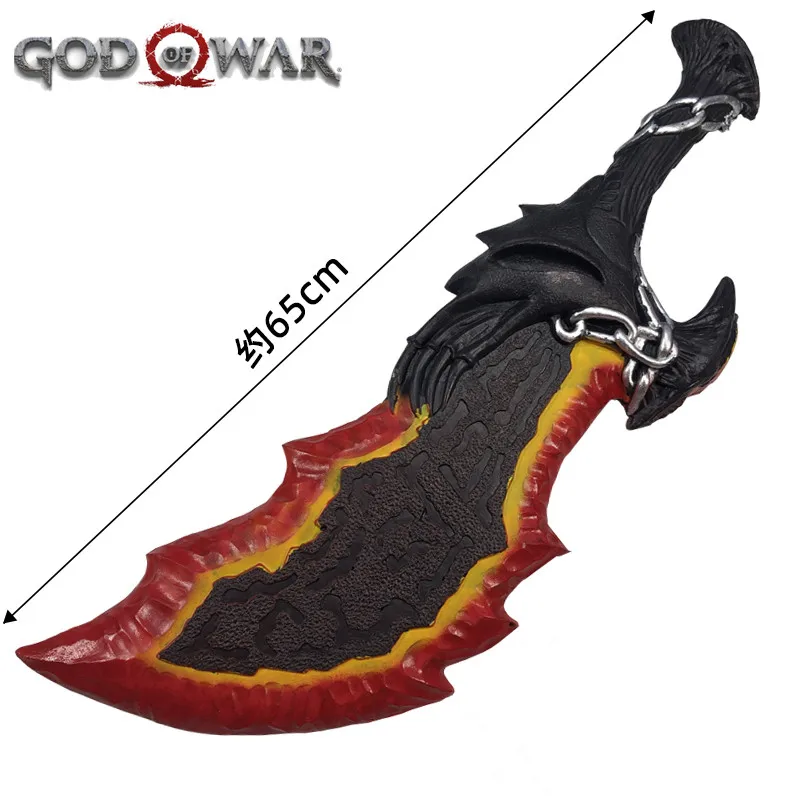 Chaos blade chama tomahawk 1:1 cosplay machado prop arma papel jogando fantasma besta machado segurança plutônio arma modelo de brinquedo do dia das bruxas 65cm