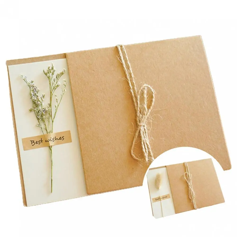 1 Set Excellent Thank You Card  Eco-friendly Portable Greeting Card  Greeting Cards with Simulation Flower