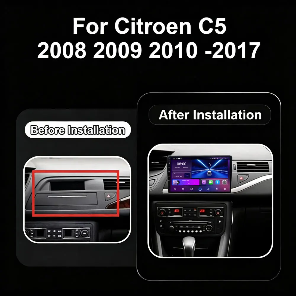 Cortex-A76 Octa-Core Android 16 For Citroen C5 2008 2009 2010 -2017 Car Radio GPS Multimedia Player Auto Radio Touch Screen Wifi
