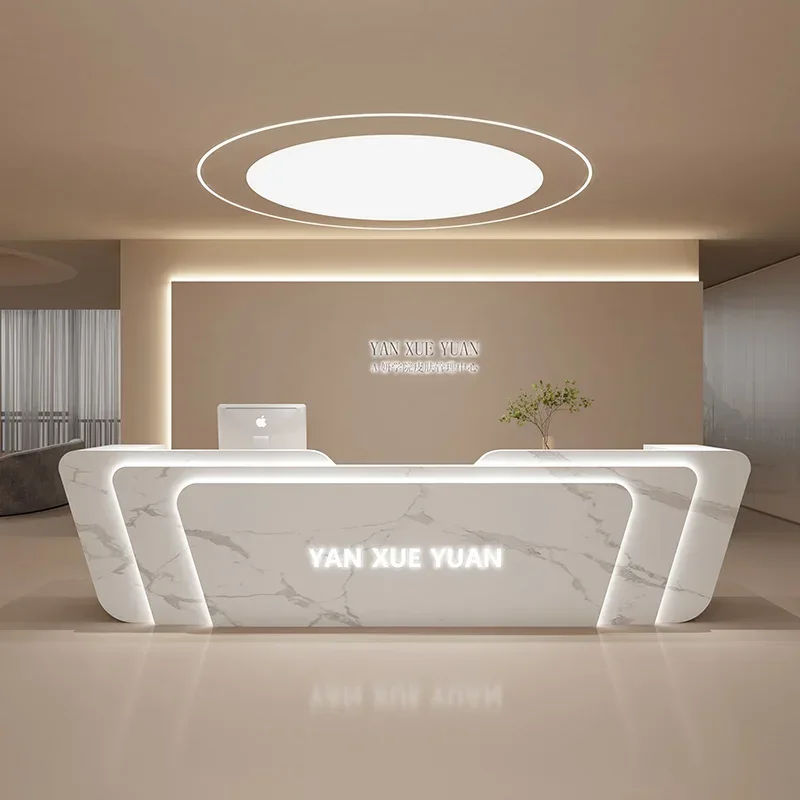 

Business Customer Center Counter Atril Cash Register Desk Reception Hallway Table Salon Office Desks Comptoir De Reception