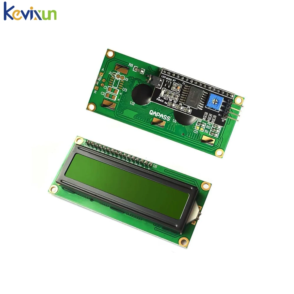 LCD1602 1602 وحدة LCD شاشة زرقاء/أصفر أخضر 16x2 حرف شاشة الكريستال السائل PCF8574T PCF8574 IIC I2C واجهة 5 فولت لاردوينو