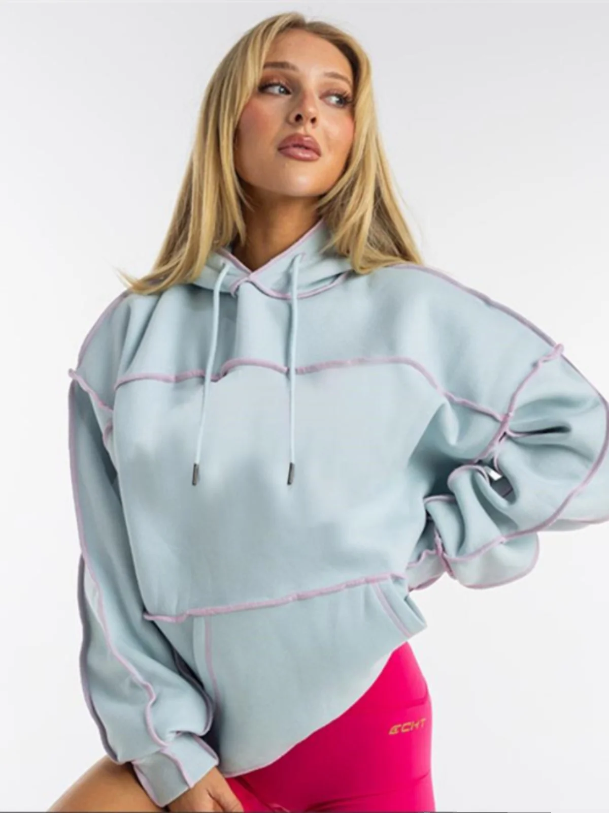 Faionable sweat à capuche pull femme rue Sle Long Sve coupe ample confortable haut décontracté Streetwear