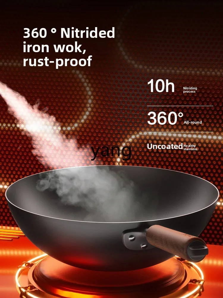 lCX has titanium uncoated wok, household cast iron wok, no boiling
