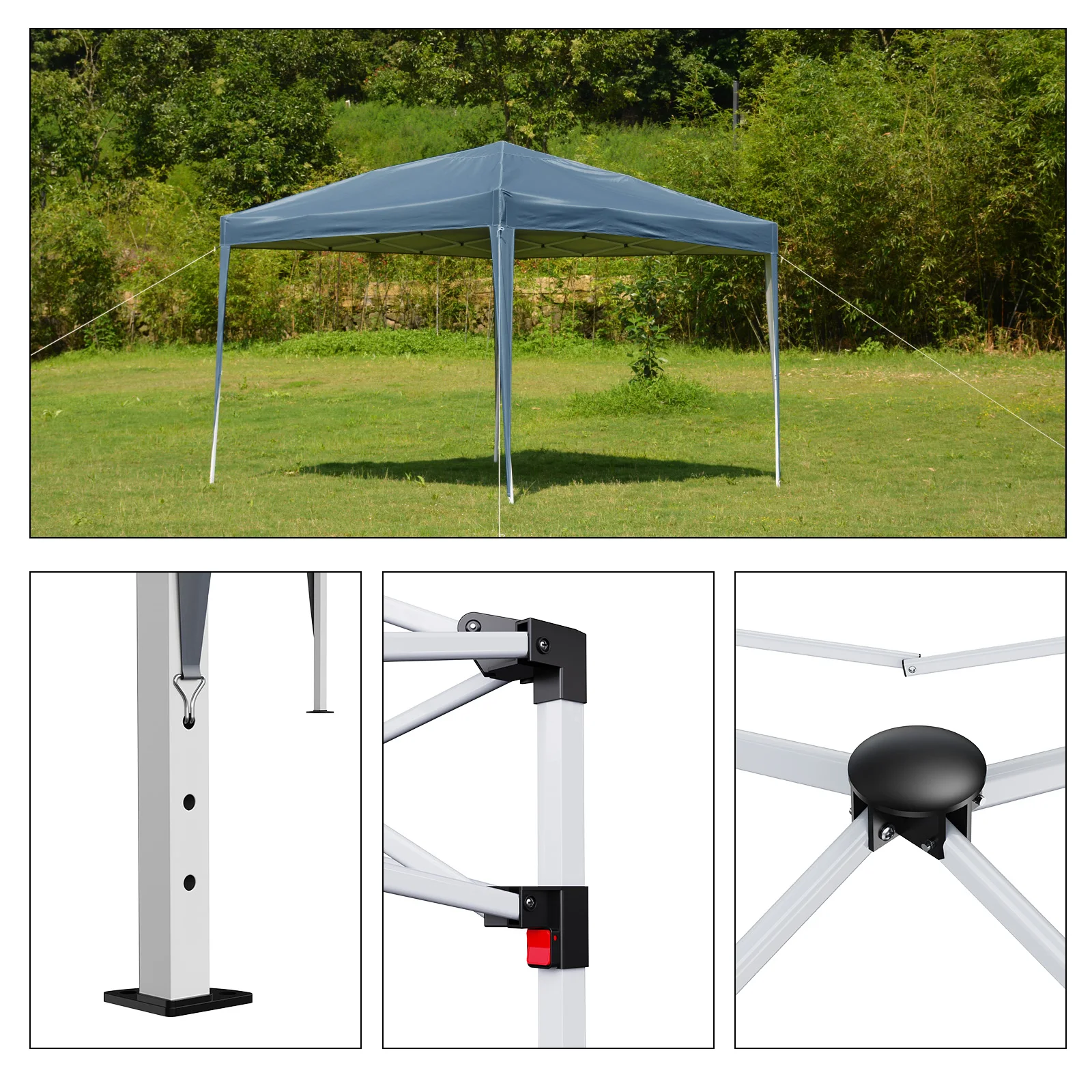 Pop up Gazebo 3×3m Marquee Party Tent Heavy Duty Garden Outdoor Picnic Canopy