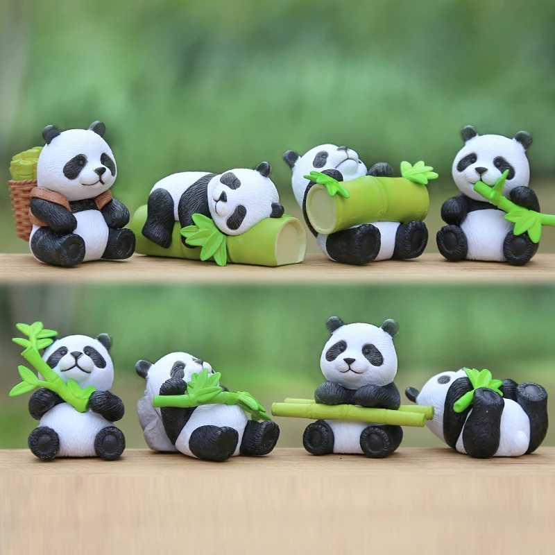 New Kawaii National Tide Industrious Panda Series Dolls Do Cute Tide Play Animal Ornaments Small Gift Environmental Protection