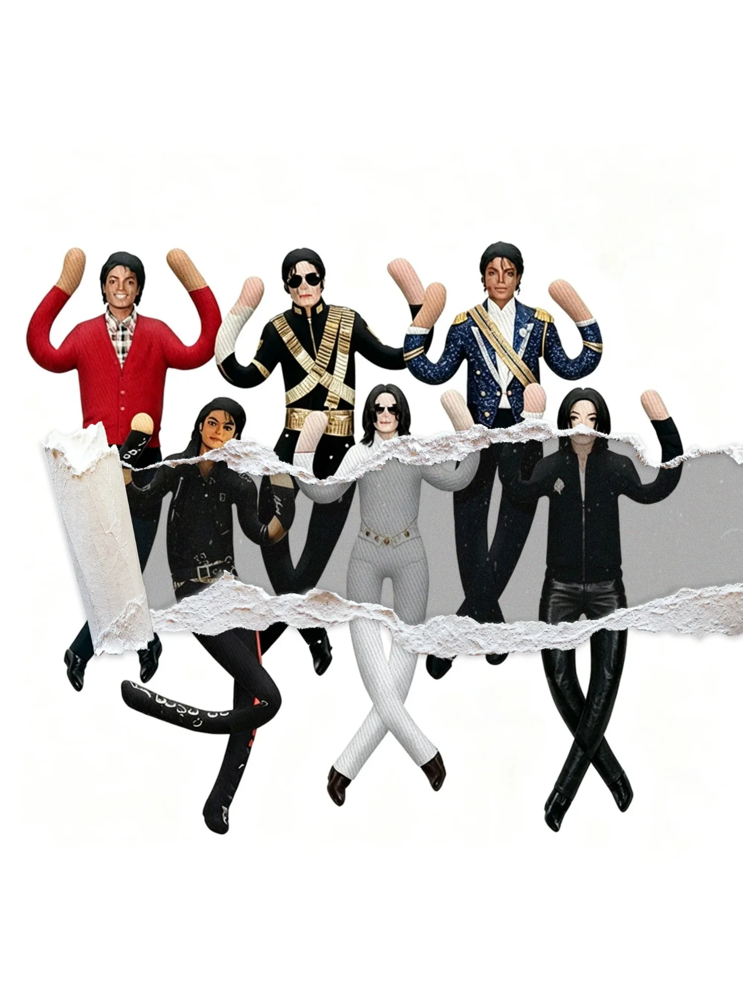 Neue Michael Jackson Cosplay-Requisite Plüschpuppe Gelenkige Stofffigur Mobile Raumdekoration Abstraktes Design Ideales Geschenk für Fans