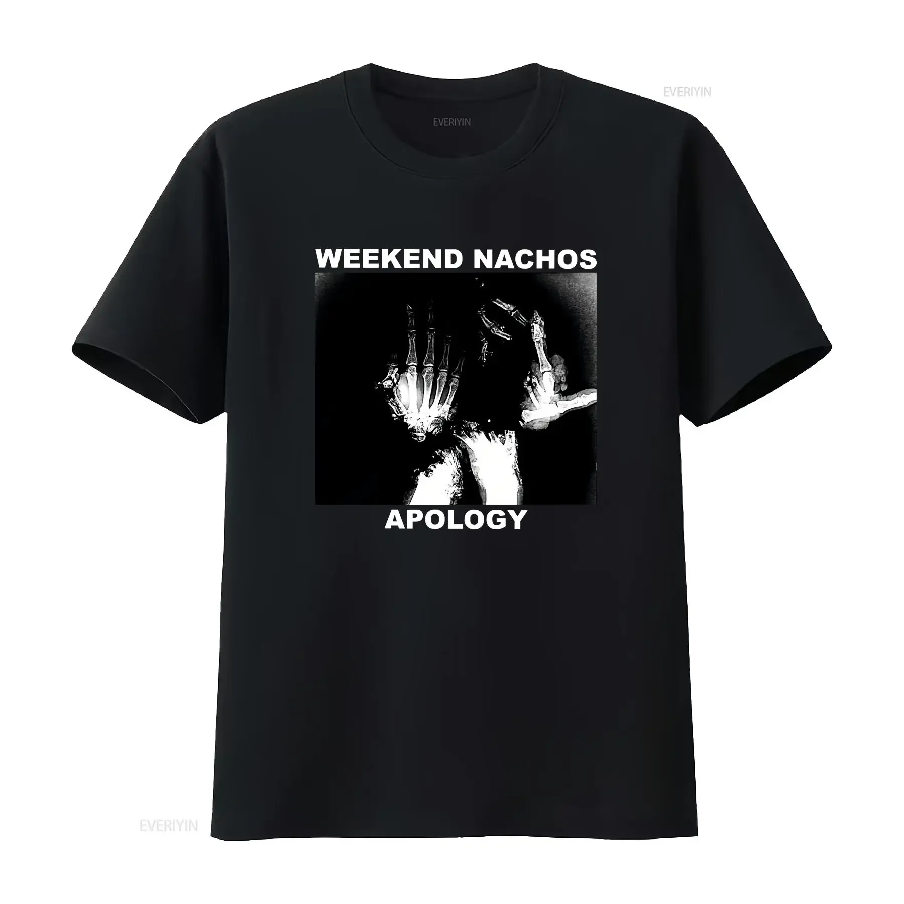 WEEKEND NACHOS Apology T Shirt NEW Relapse Records TS4452 vintage Washed fashion homme Casual Unisex designer clothes Versatile