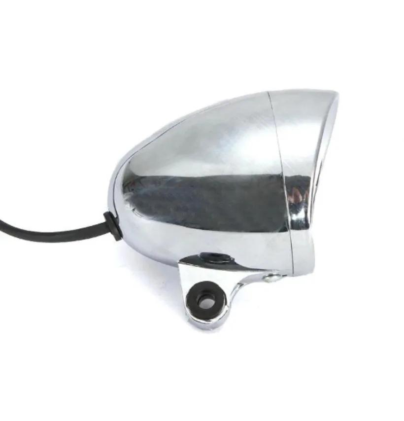 Chrome Motorcycle  Front Headlight Fog Light Lamp Forretro Motorcycle Modification 1SET