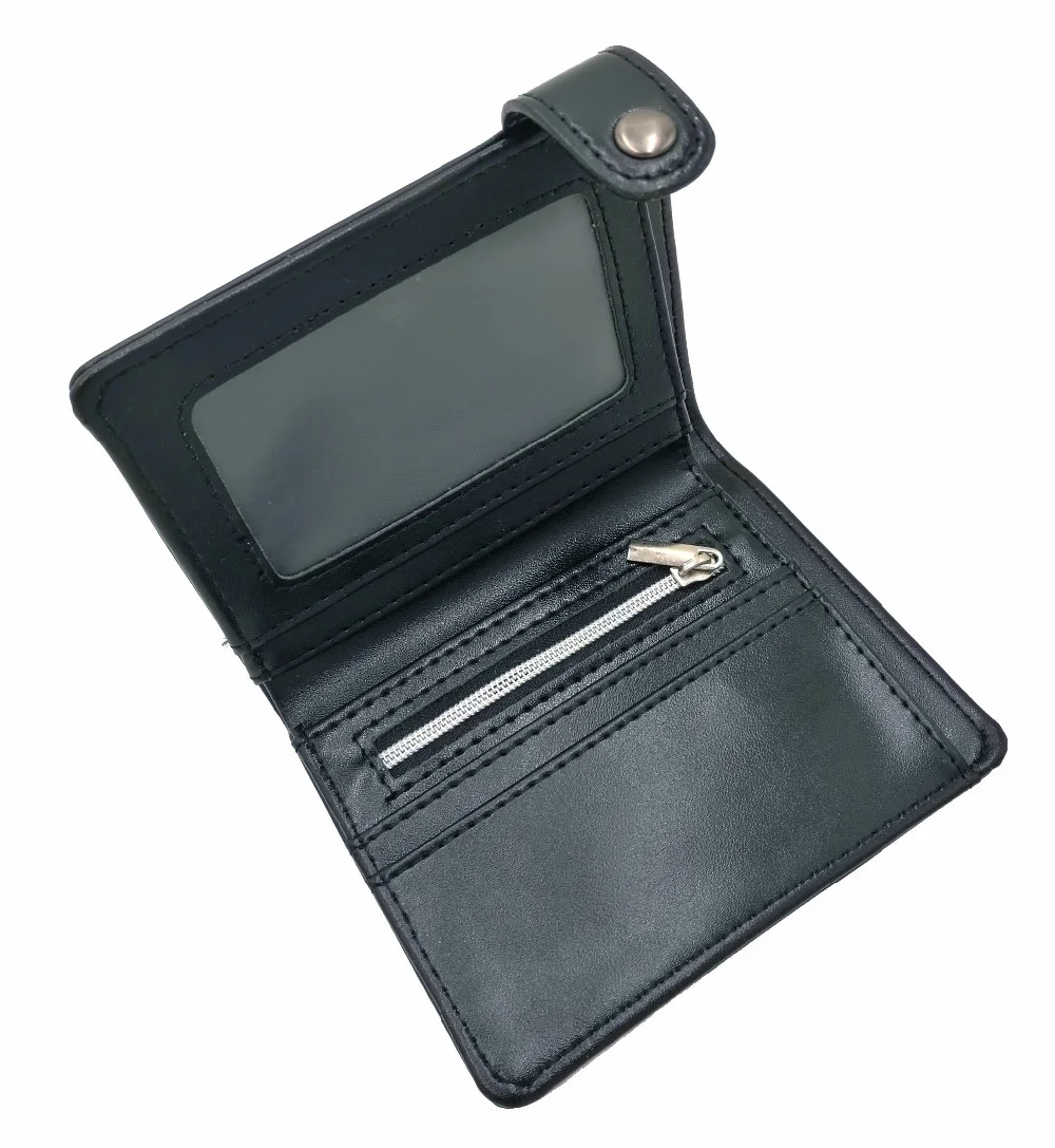Death Note Anime Black PU Leather Short Wallet with Card Holders Zipper Pocket for Boys Girls Gift