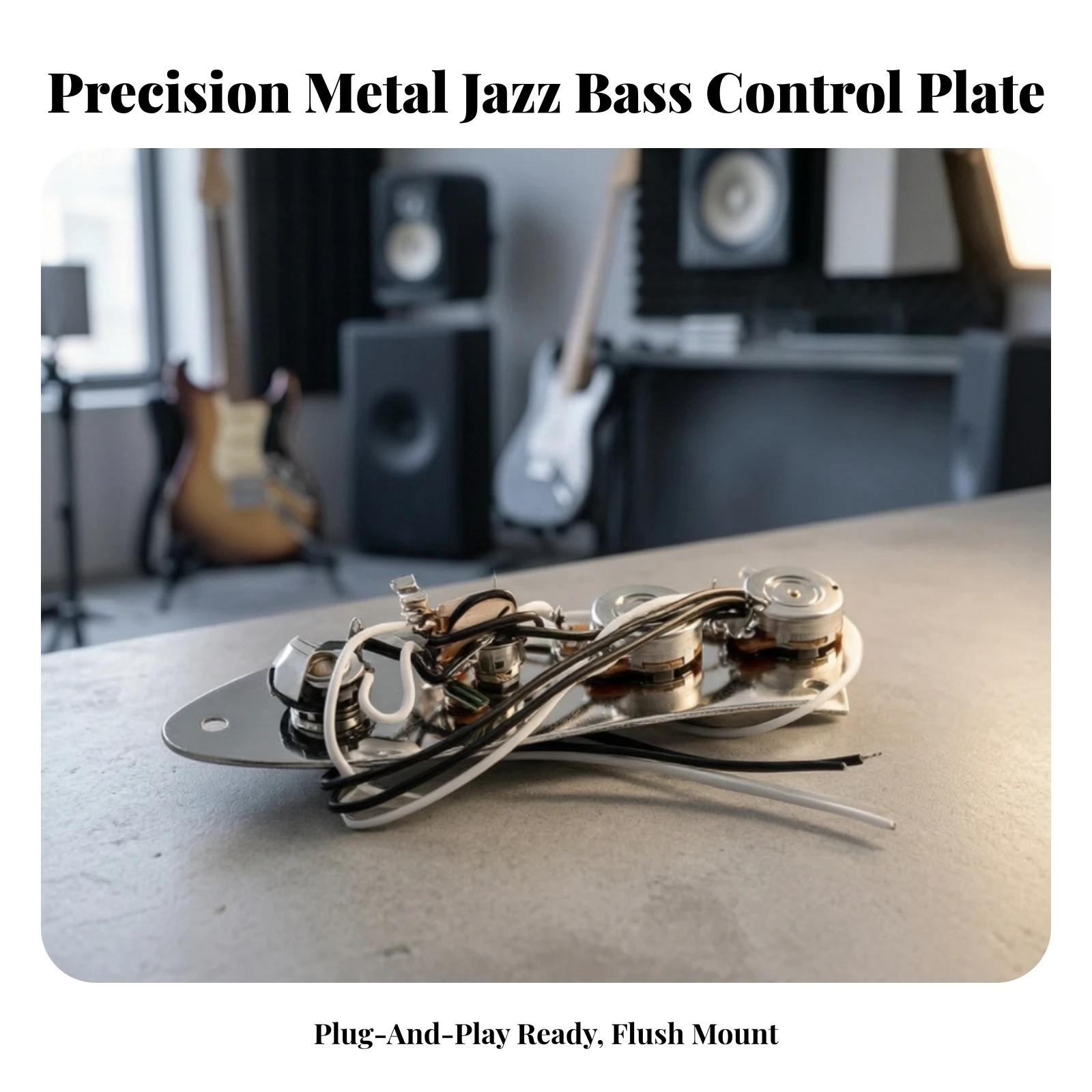 Prewired Control Plate Knurled Guitar Control Plate with Knobs Compatible Reliable for Luthiers