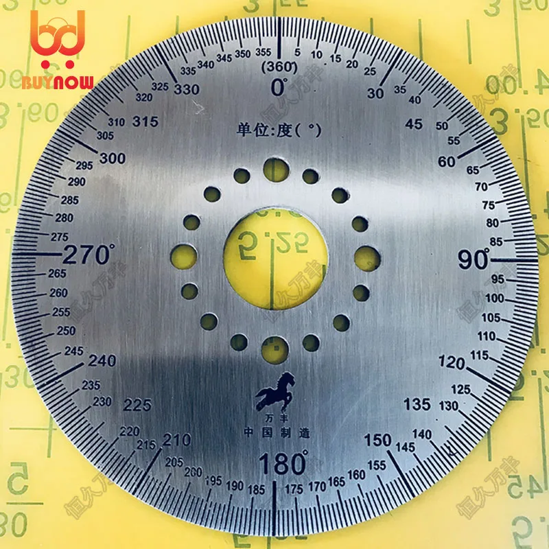High Quality Stainless Steel Scale 360 Degree Scale Small Scale Protractor Stainless Steel Disc 100x20x2mm / 70x14x2mm