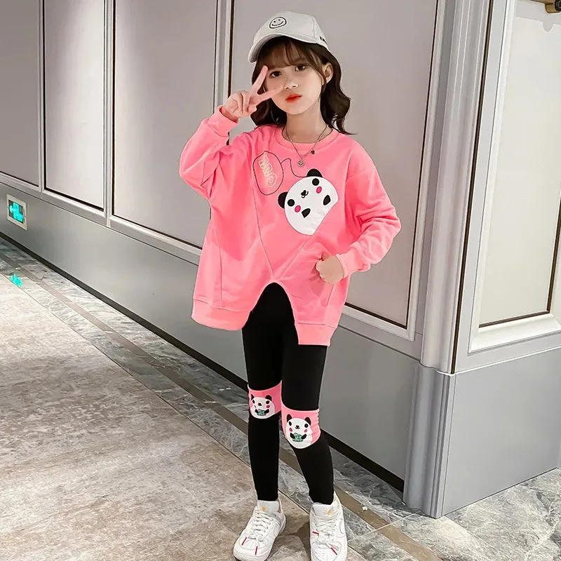 الربيع الفتيات مجموعة ملابس طفلة طويلة الأكمام الثعلب ملابس الطفل بلوزات و طماق الفتيات الخريف وتتسابق 3 4 5 6 7 8 9 10 12 سنة