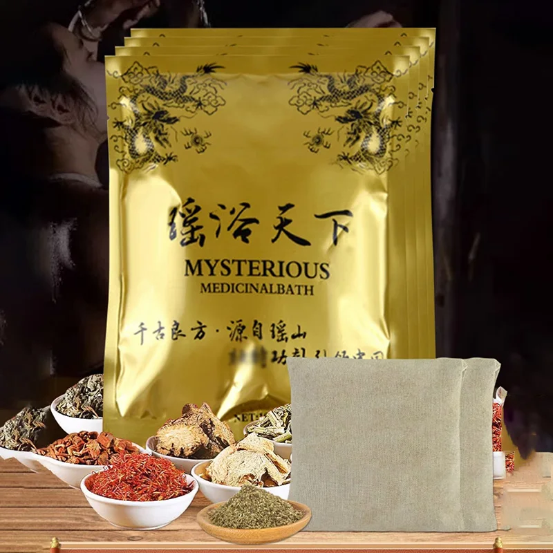 

YaoYu TianXia 100g/Bag*5Pcs Foot Soaking Bag Herbal Wormwood Safflower Ginger Herbal Slimming Foot Bath Capsule Relieve Fatigue