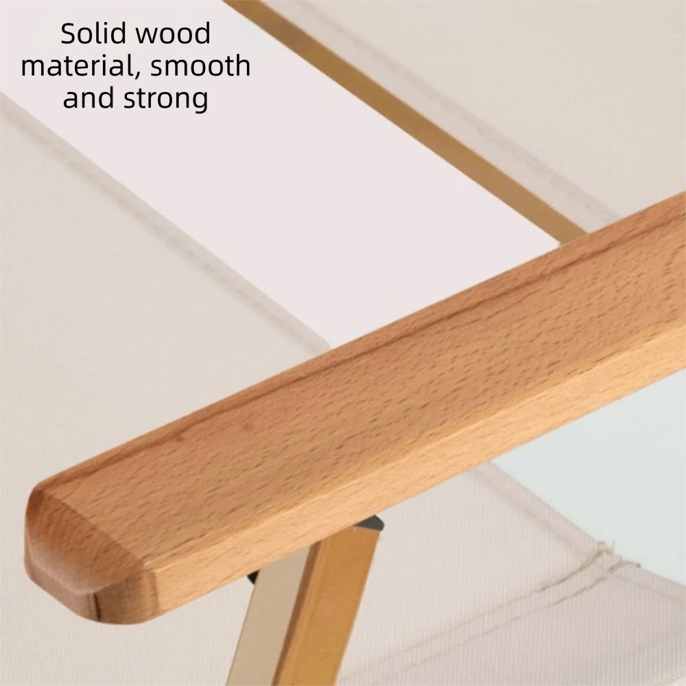 

Wood Grain Camping Folding Chair Comfortable Armrest Durable Picnic Fishing Chair Sturdy Carbon Steel Outdoor stool