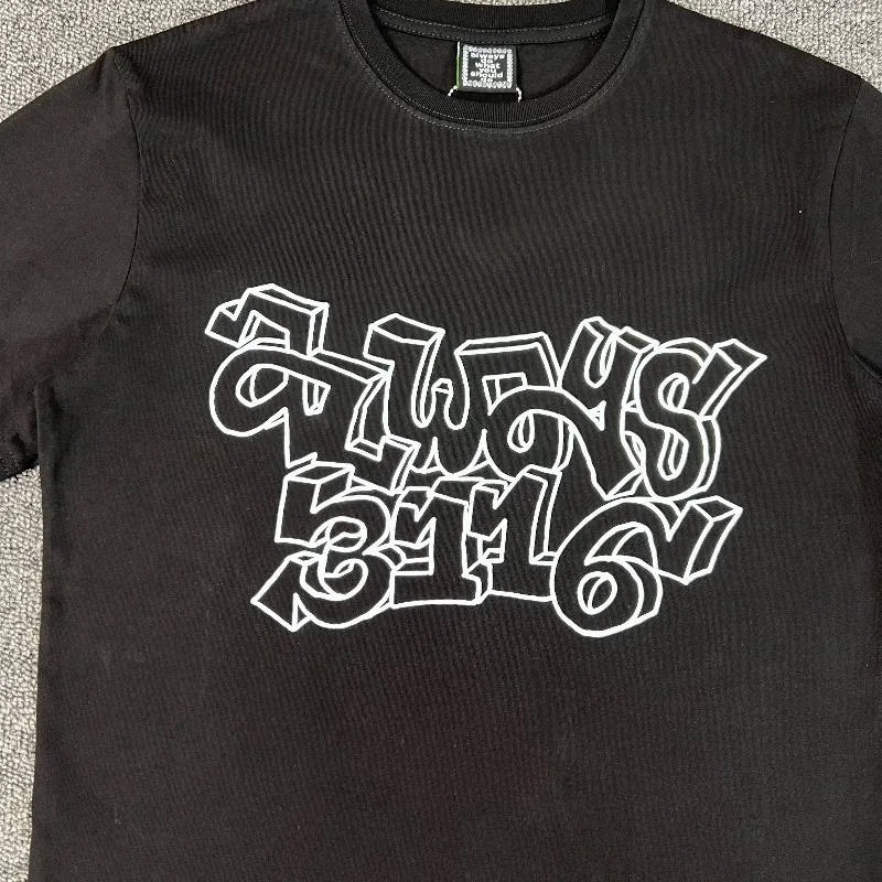 Always Do What You Should Do Mens T-Shirts 1:1 High Quality Loge Letter Print ADWYSD Short Sleeves Top Tees
