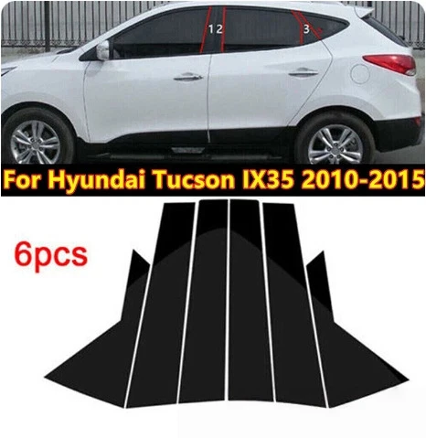 

Для Hyundai ix35 2009-2023 6 шт. накладки на окна, центральная пленка, колонна B C, стойки, наклейка, автомобильные аксессуары